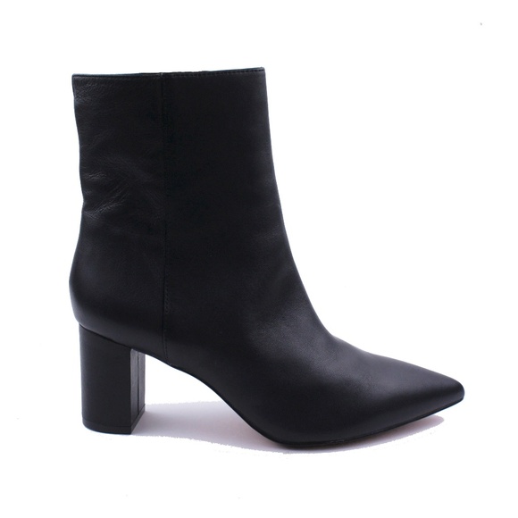 New JCREW Pointed-toe Sadie Boots Black Leather - Picture 3 of 5